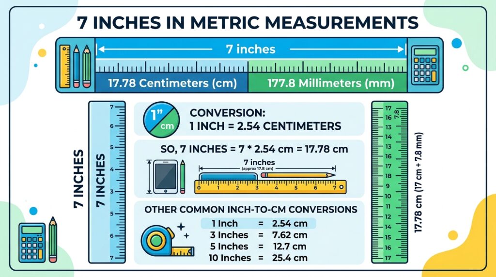 7 Inches in Metric Measurements