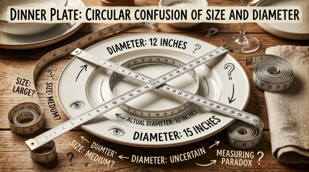 Dinner Plate: Circular Confusion of Size and Diameter