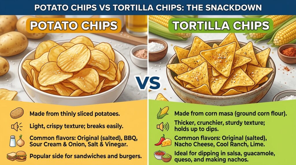 Potato Chips Vs Tortilla Chips