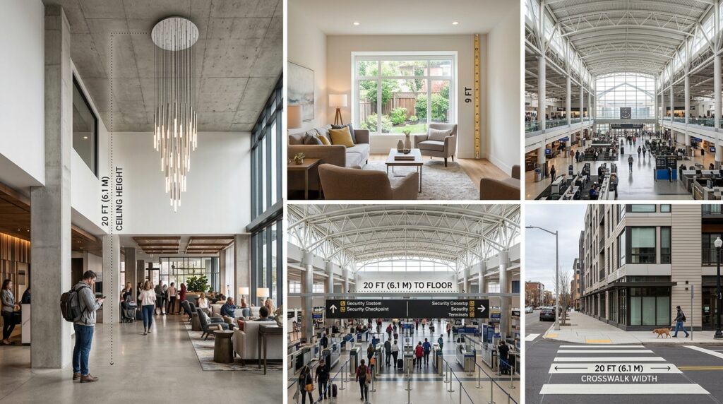 20 Feet in Architecture and Built Spaces