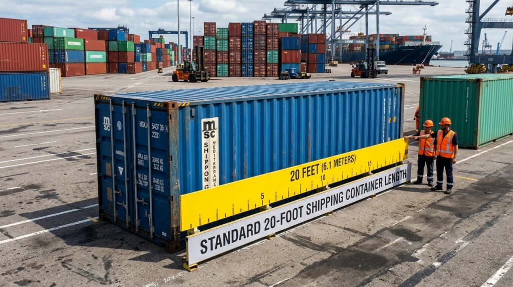 20 Feet Compared To A Shipping Container