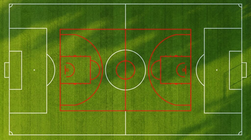 Sports Comparisons: Courts and Fields as Visual References
