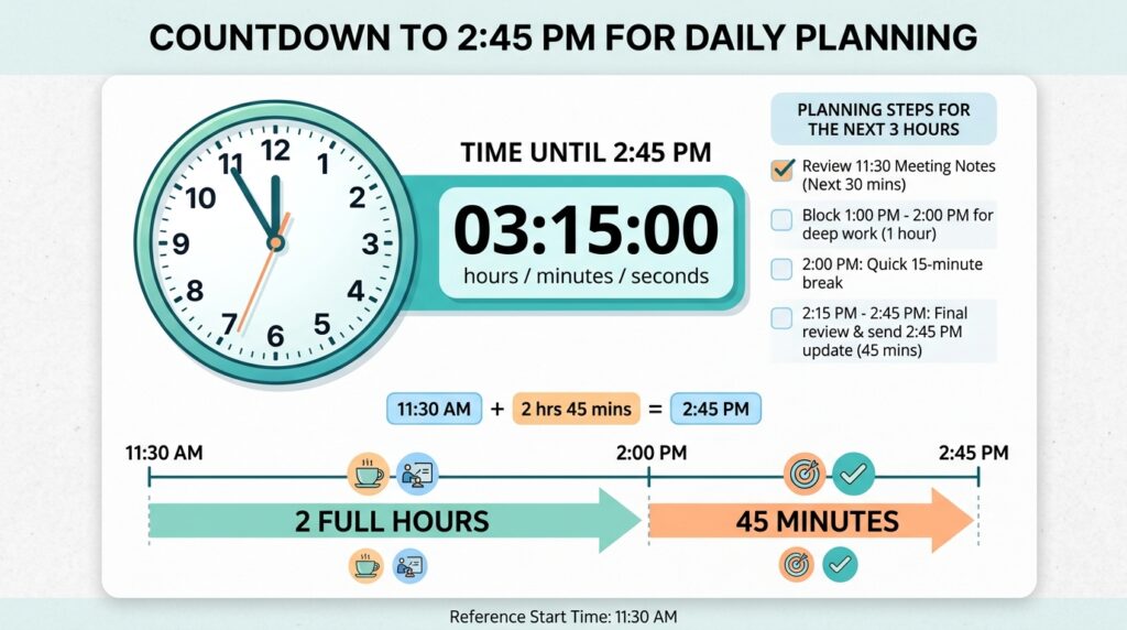 How Long Until 2:45 PM for Daily Planning