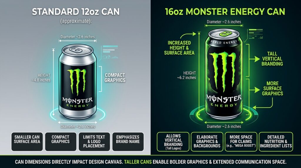 How Monster Can Measurements Influence Beverage Packaging Design
