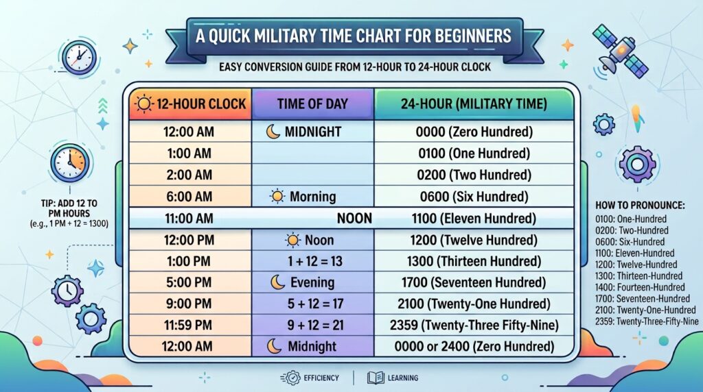 A Quick Military Time Chart for Beginners