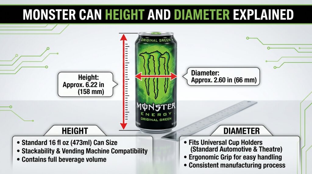 Monster Can Height and Diameter Explained
