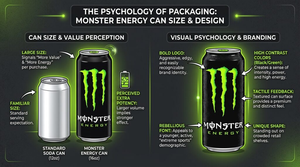Monster Can Size and the Psychology of Packaging