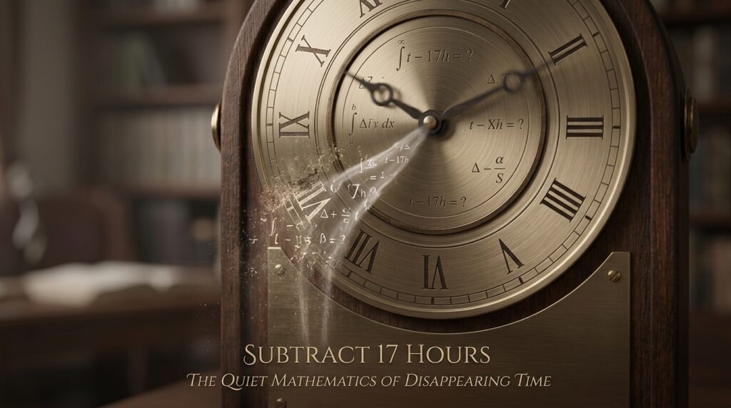 the quiet mathematics of disappearing time