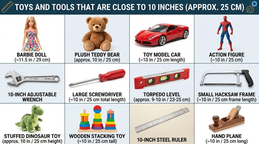 Toys and Tools That Are Close to 10 Inches