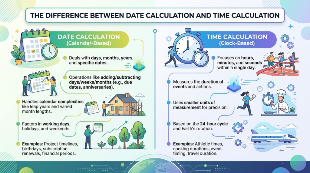 Date Calculation and Time Calculation