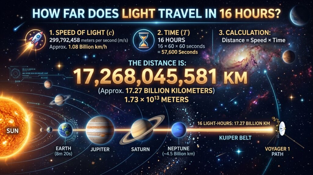 Light Travel in 16 Hours?