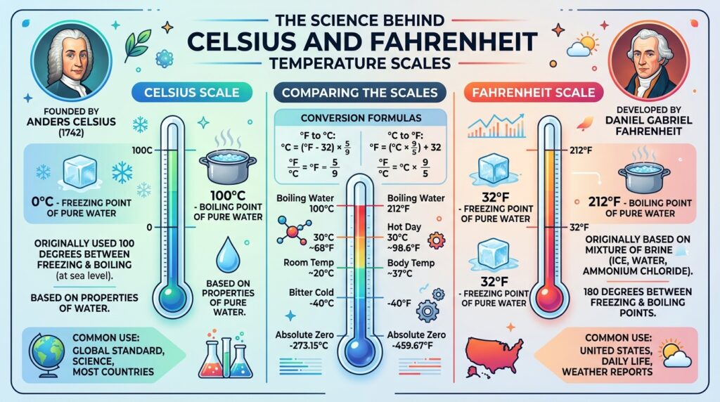 Celsius and Fahrenheit Temperature Scales