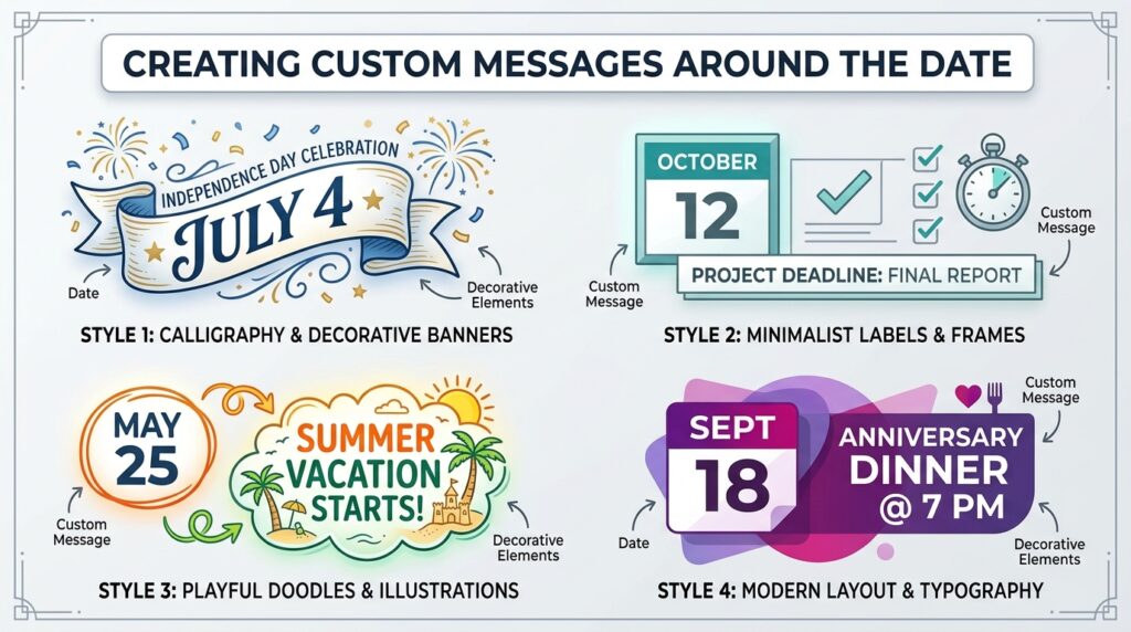 Custom Message Around the Date