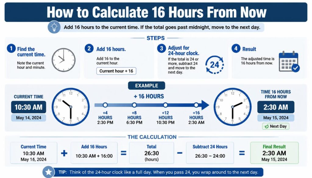  Calculate 16 Hours From Now