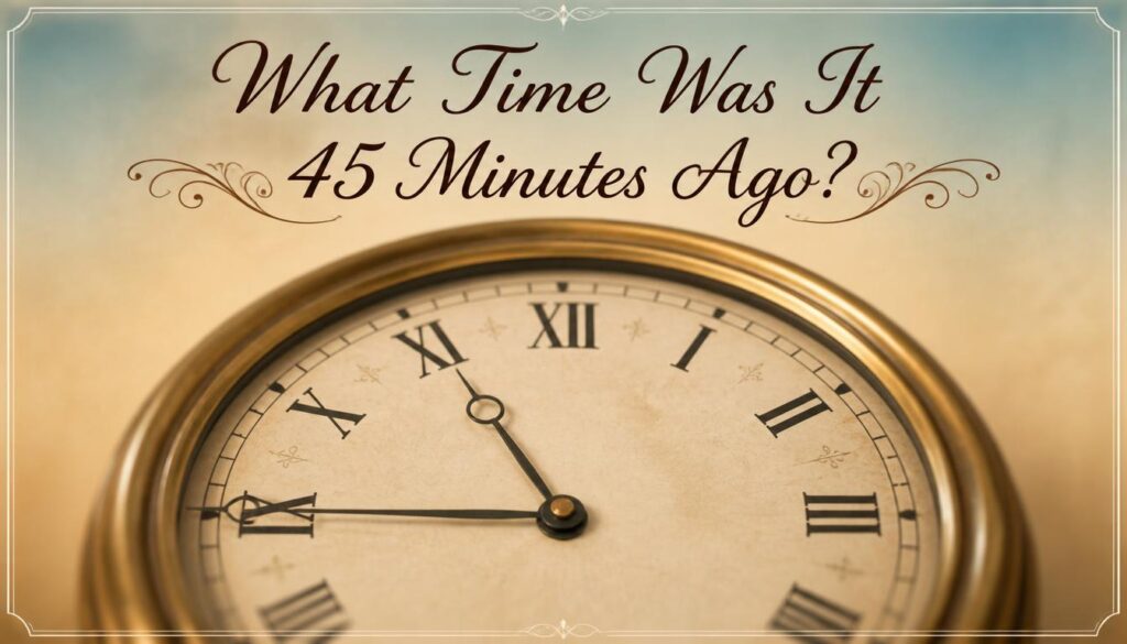  45 Minutes Ago?