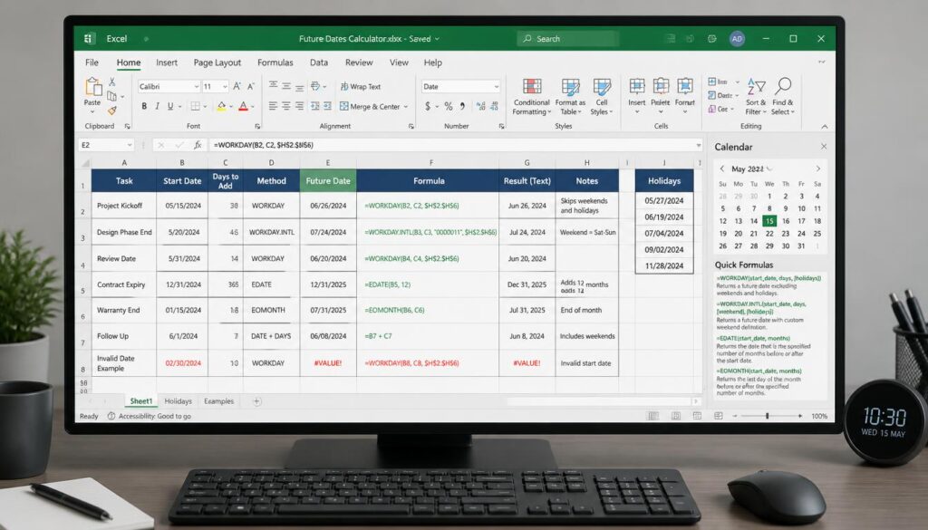 Dates Using Microsoft Excel