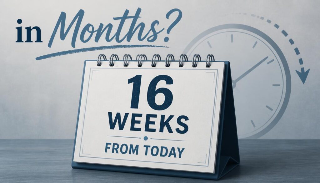 16 Weeks From Today in Months?