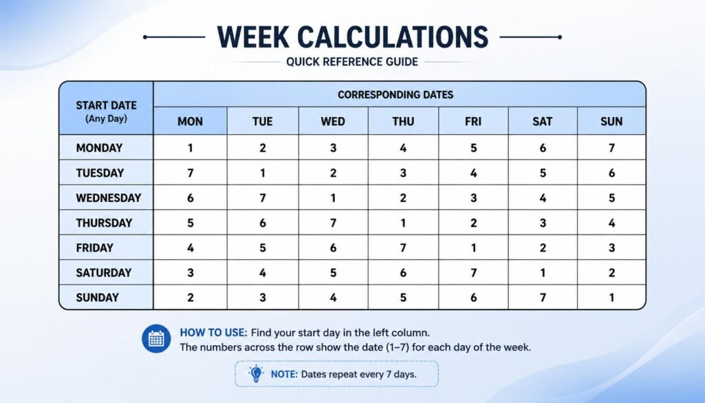 Common Week Calculations