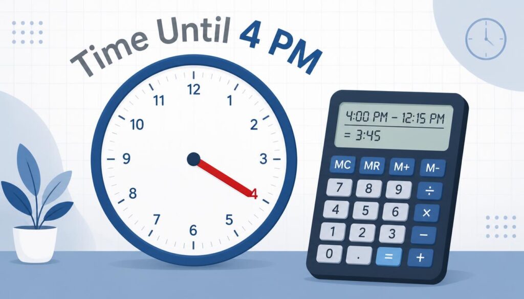 Calculate Time Until 4 PM