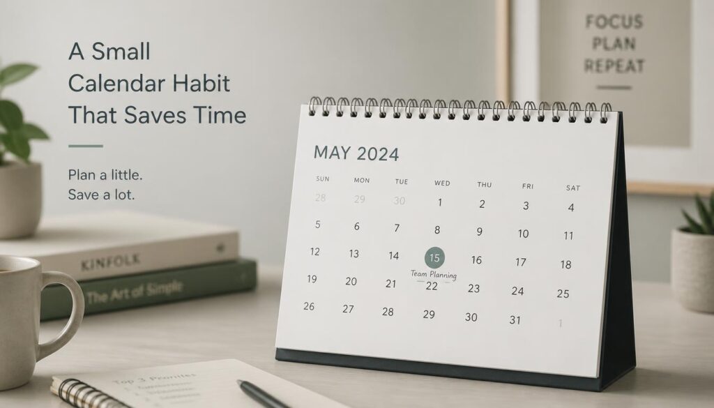 Calendar Habit That Saves Time