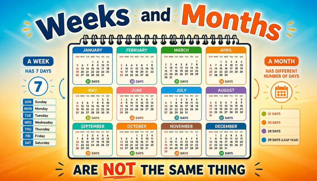 Weeks and Months Are Not the Same Thing