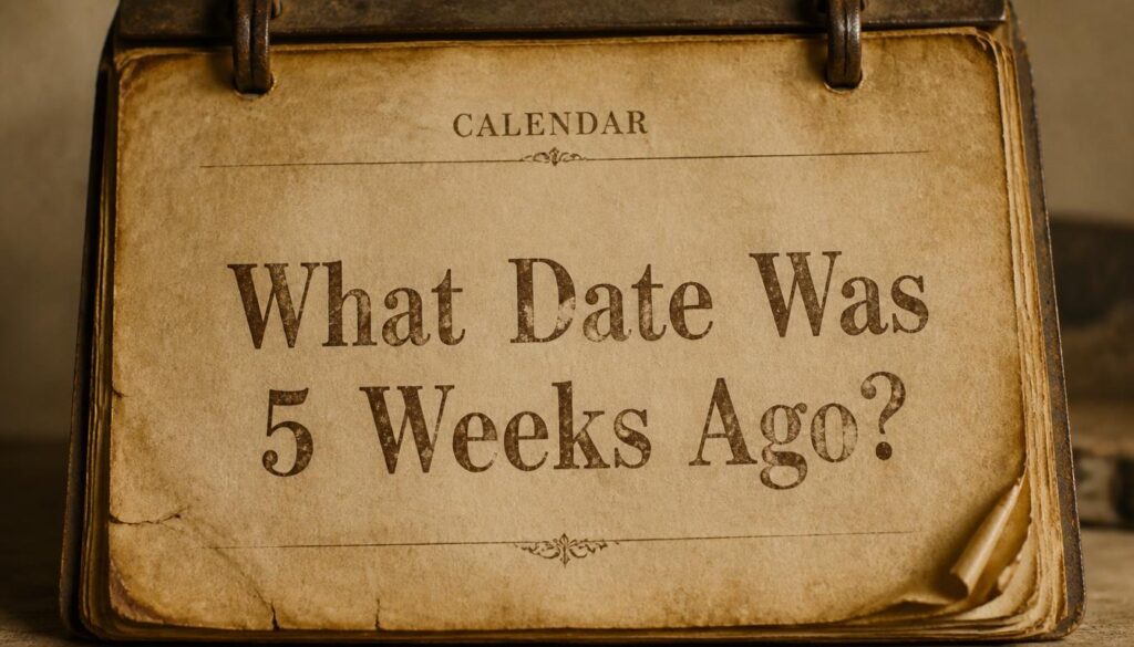 5 Weeks Ago?