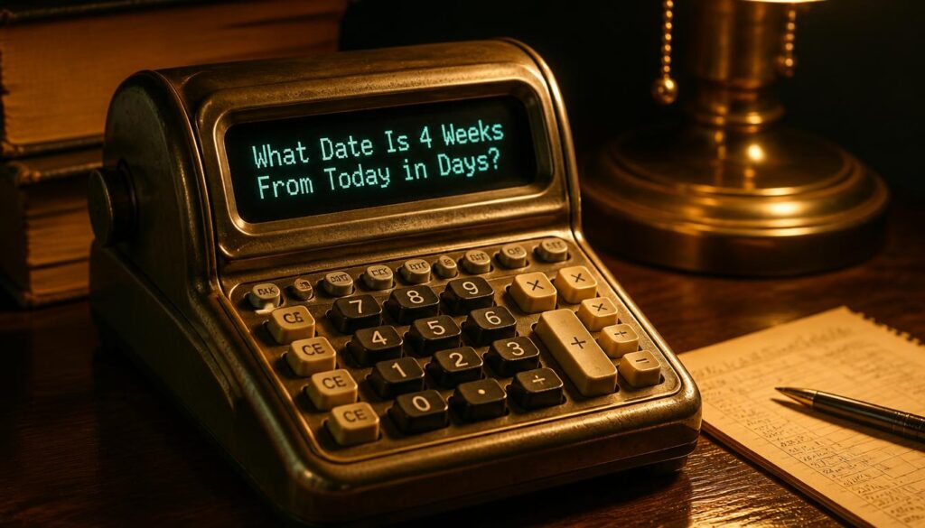 4 Weeks From Today in Days?