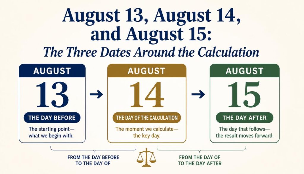 The Three Dates Around the Calculation