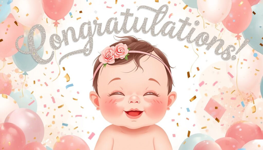 Lighthearted Baby Girl Congratulations