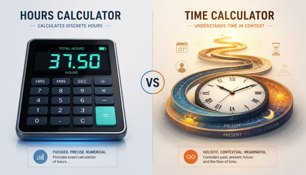 Hours Calculator vs. Time Calculator