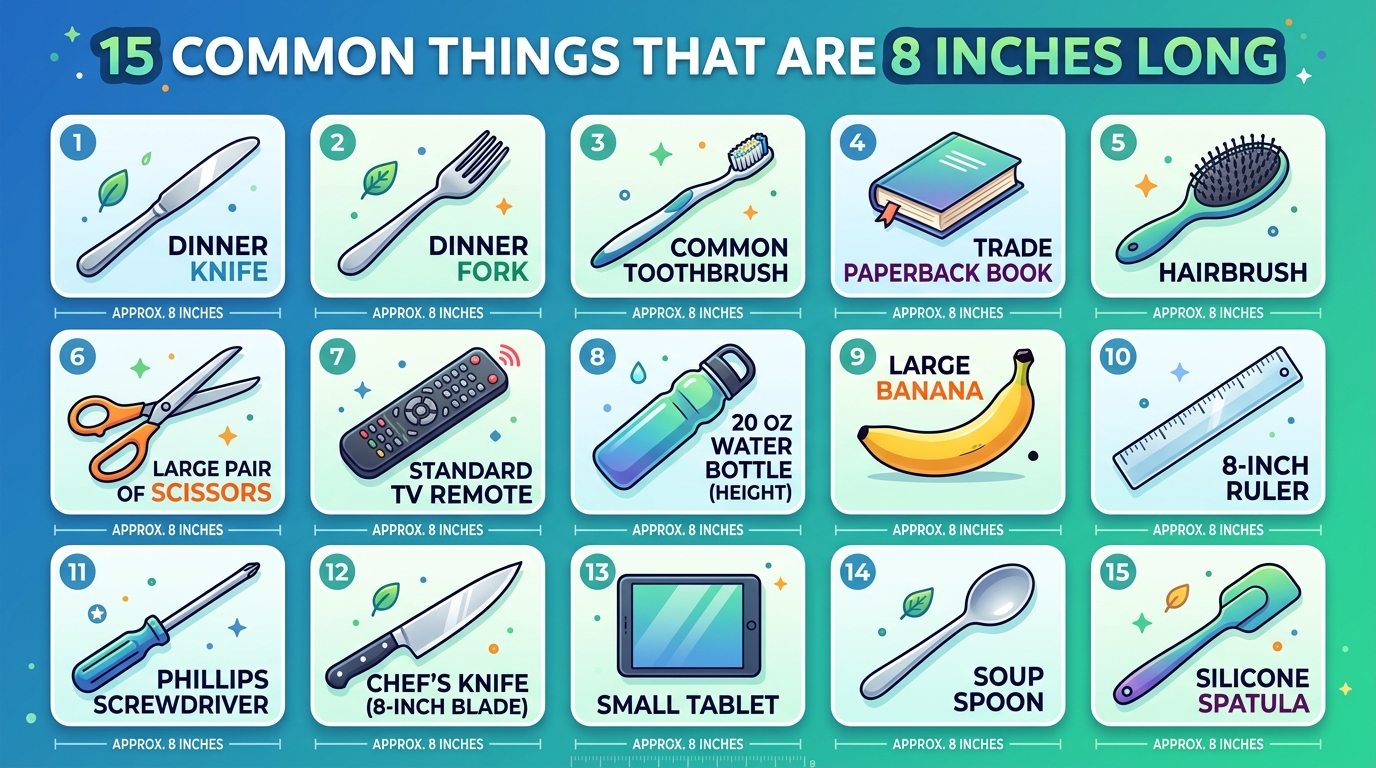 15 Common Things That Are 8 Inches Long
