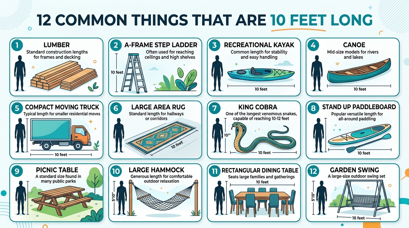 12 Common Things That Are 10 Feet Long