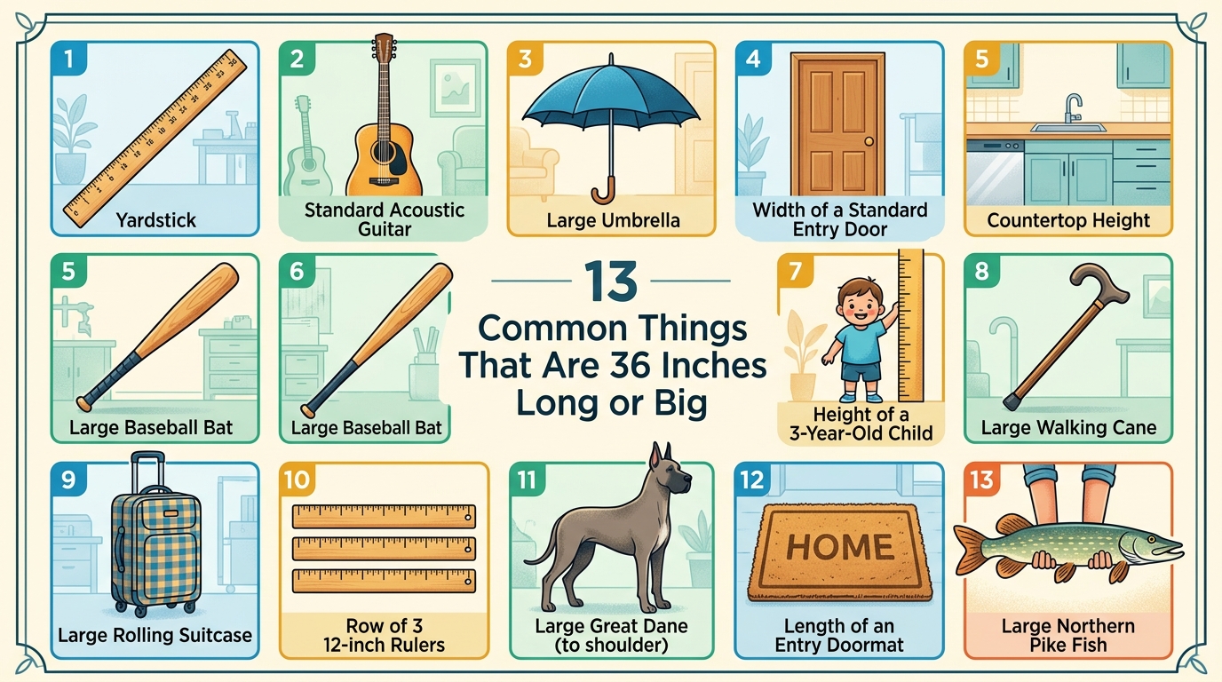 13 Common Things That Are 36 Inches Long or Big