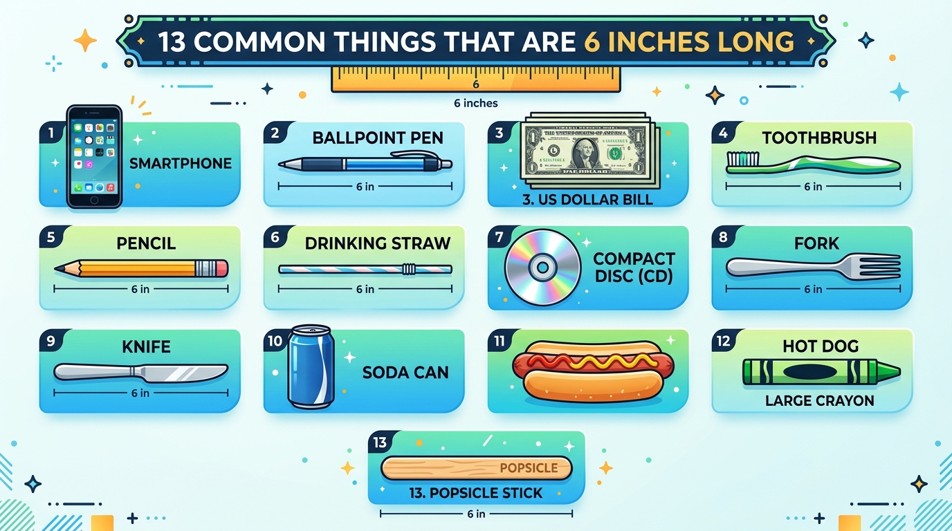 13 Common Things That Are 6 Inches Long