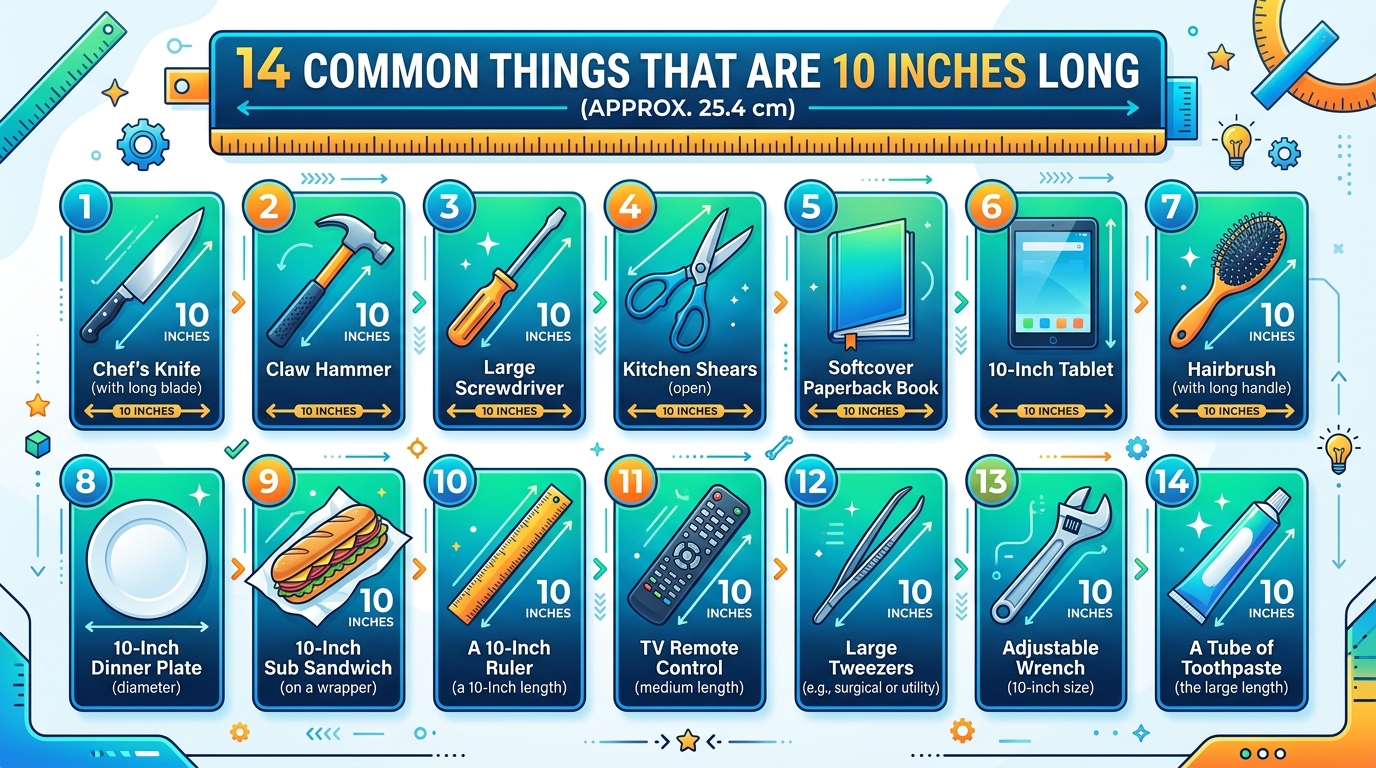 14 Common Things That Are 10 Inches Long