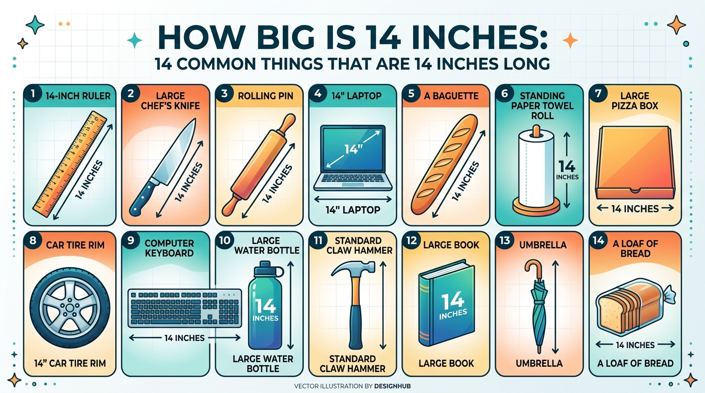 How Big is 14 Inches: 14 Common Things That Are 14 Inches Long