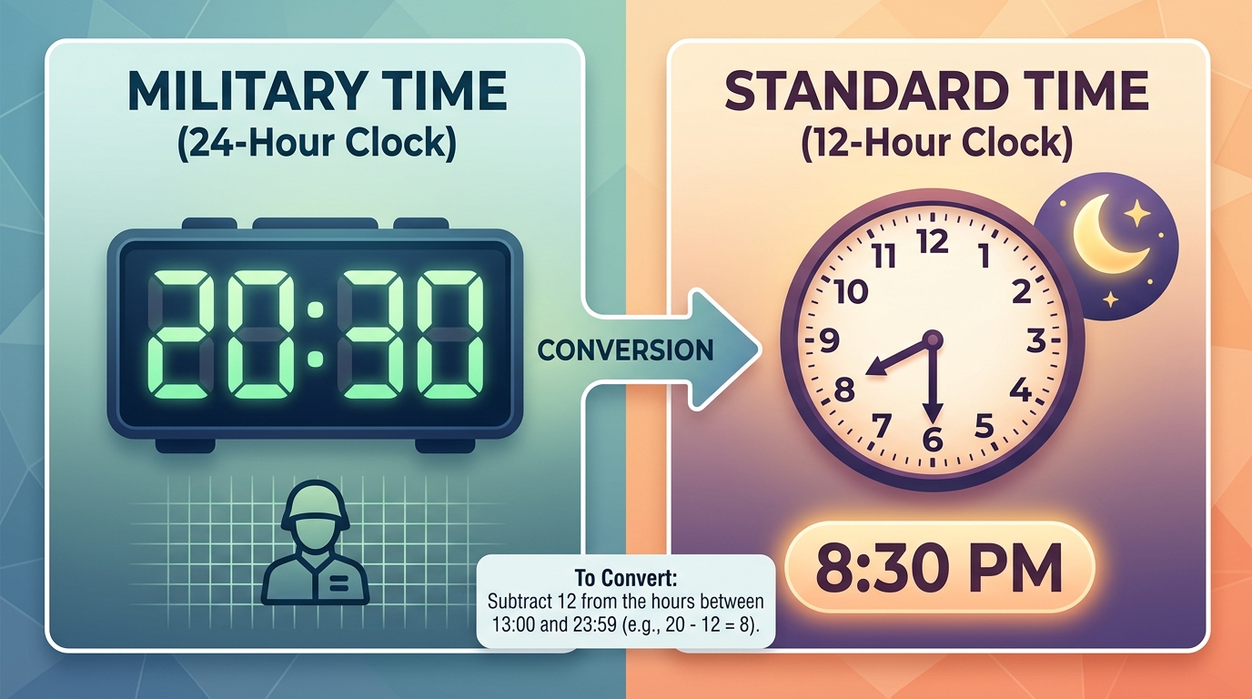 What Is 20:30 Military Time?