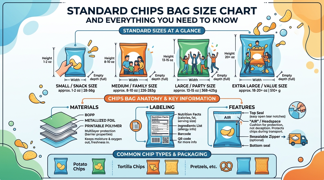 Standard Chips Bag Size Chart And Everything You Need To Know