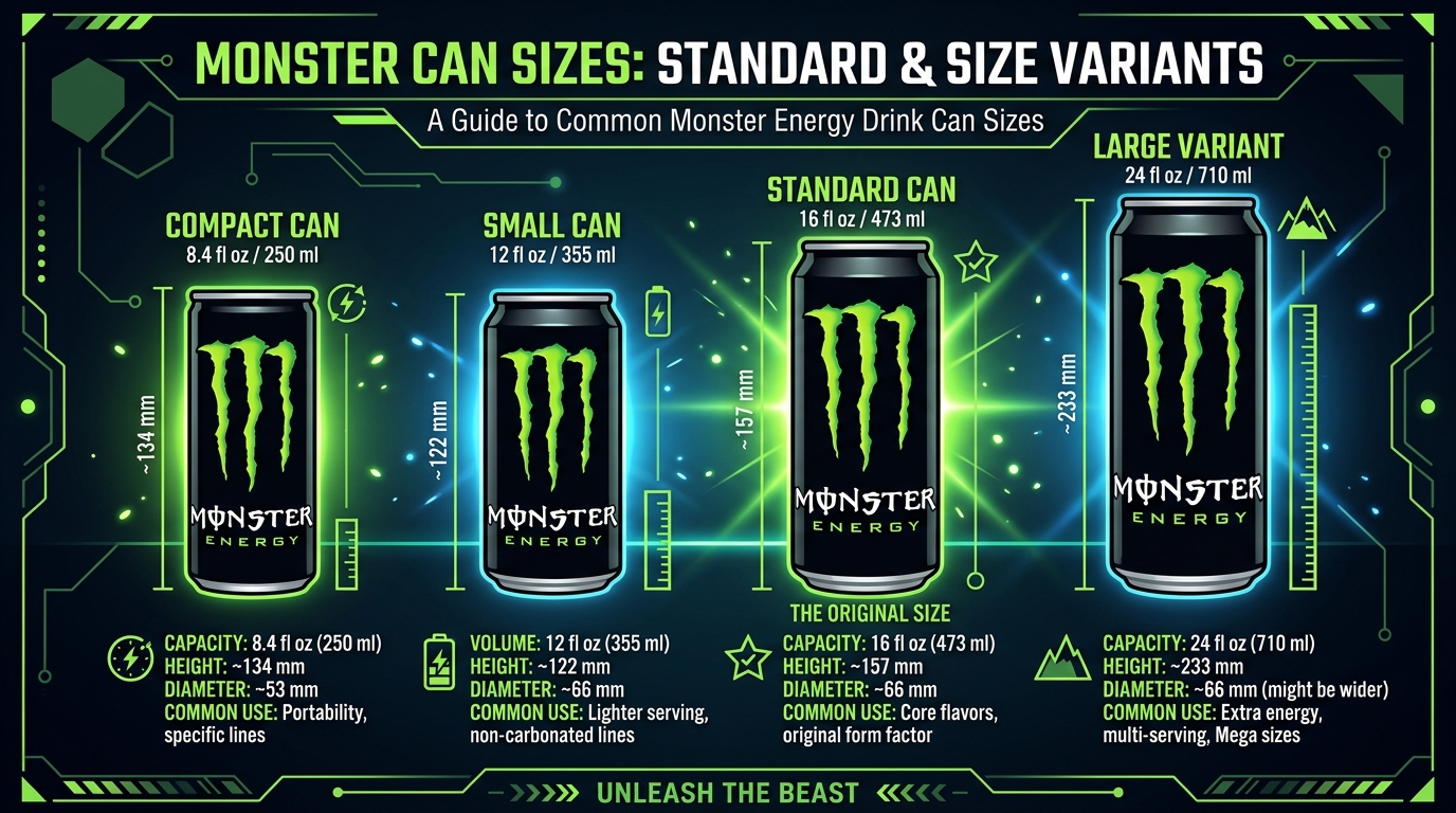 Monster Can Sizes