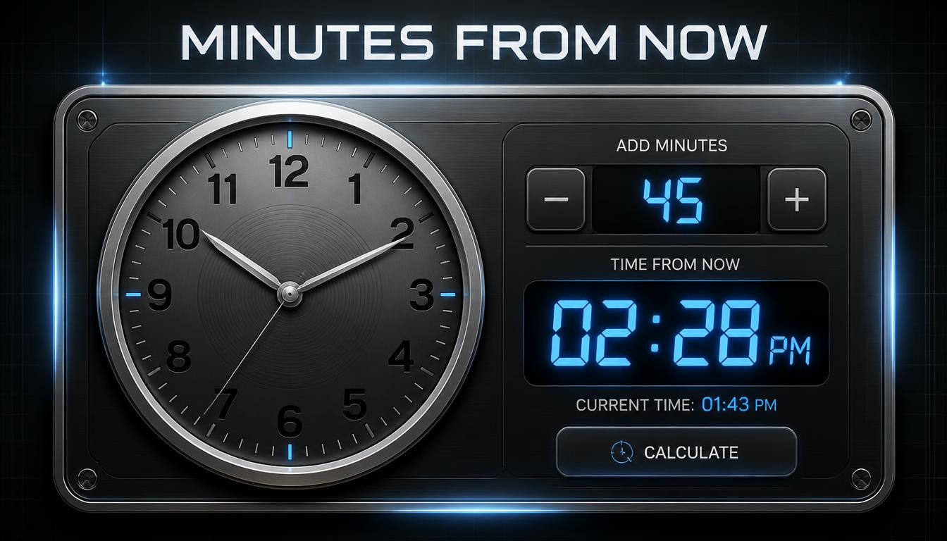 Minutes From Now Calculator